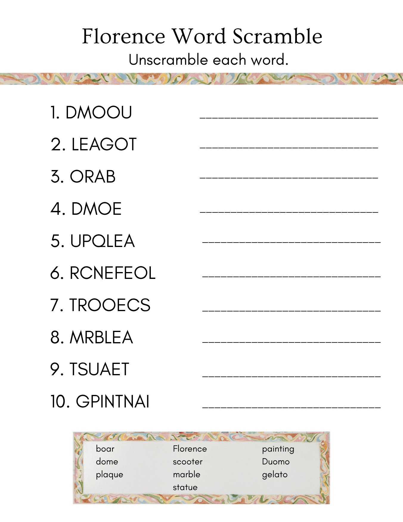 Pippa and Poppy's European Adventure Activity Book_8-11 Year Olds (Digital Download PDF)