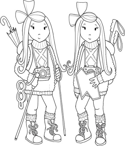 Pippa and Poppy's European Adventure Coloring Pages (Digital Download PDF)