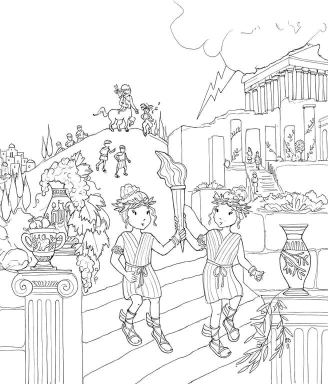 Pippa and Poppy's European Adventure Coloring Pages (Digital Download PDF)