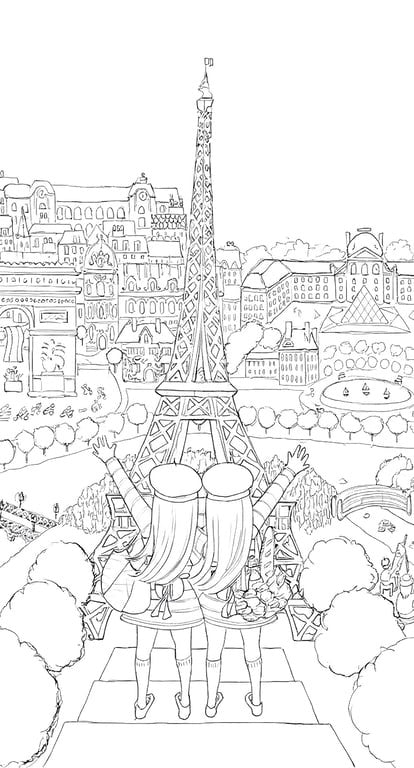 Pippa and Poppy's European Adventure Coloring Pages (Digital Download PDF)