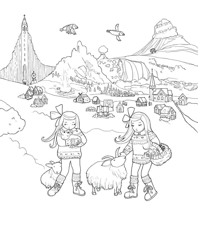 Pippa and Poppy's European Adventure Coloring Pages (Digital Download PDF)