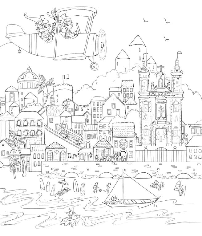 Pippa and Poppy's European Adventure Coloring Pages (Digital Download PDF)