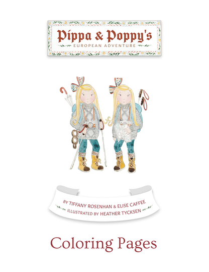 Pippa and Poppy's European Adventure Coloring Pages (Digital Download PDF)